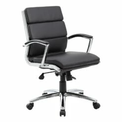 Executive CaressoftPlus Mid Back Chair By Boss Office Products - Madison Seating